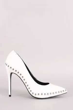 Wild Diva Lounge Studded Pointy Toe Pump