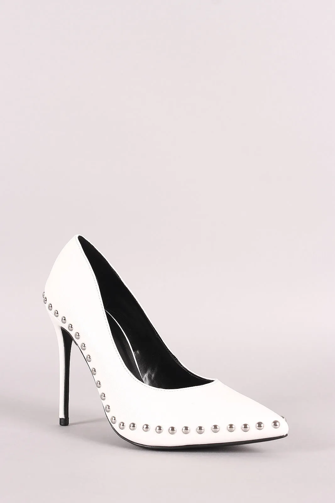 Wild Diva Lounge Studded Pointy Toe Pump