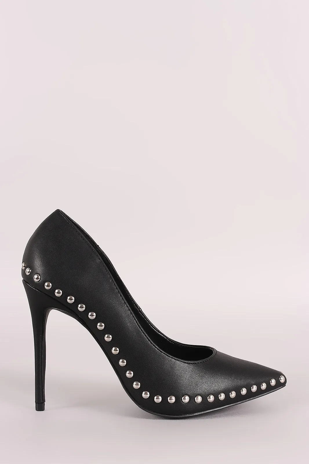 Wild Diva Lounge Studded Pointy Toe Pump