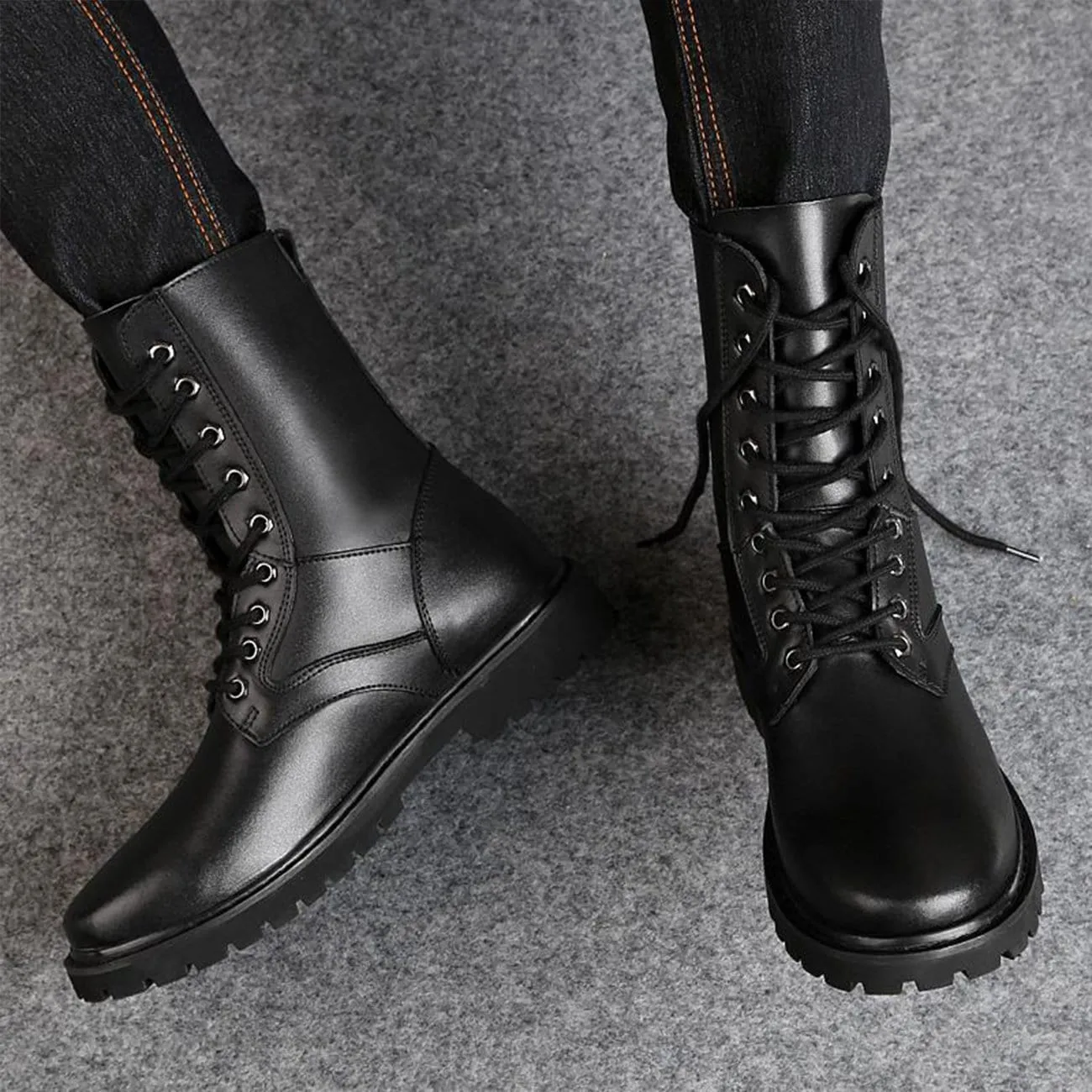 WLS Punk Studded Leather Shoes