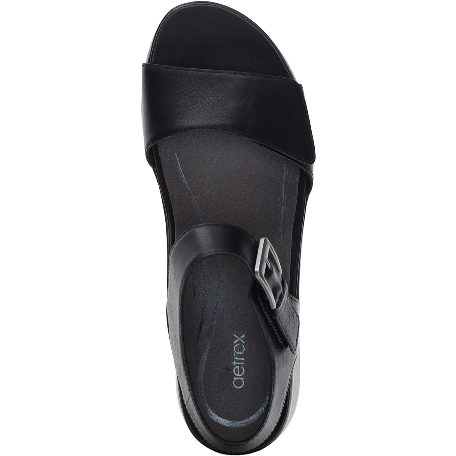 Women's Aetrex Ariel Black Leather