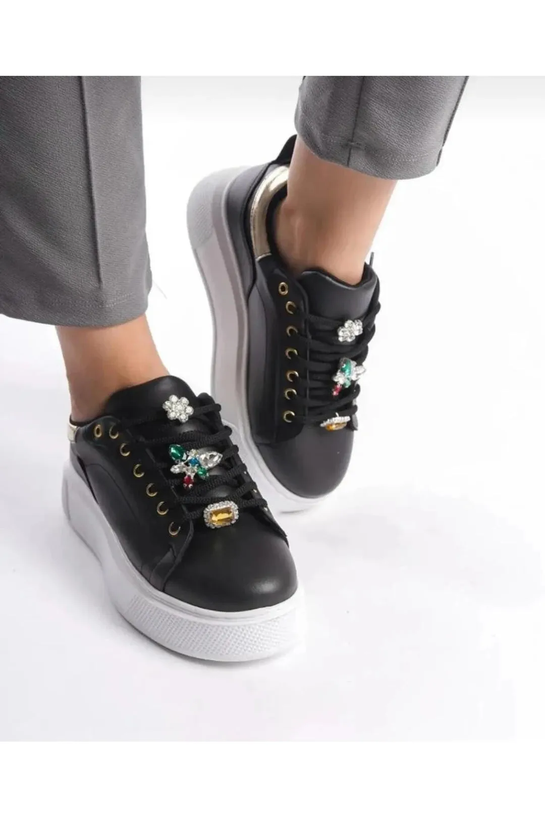 Women's Stone Lacing Orthopedic Daily Sports Shoes