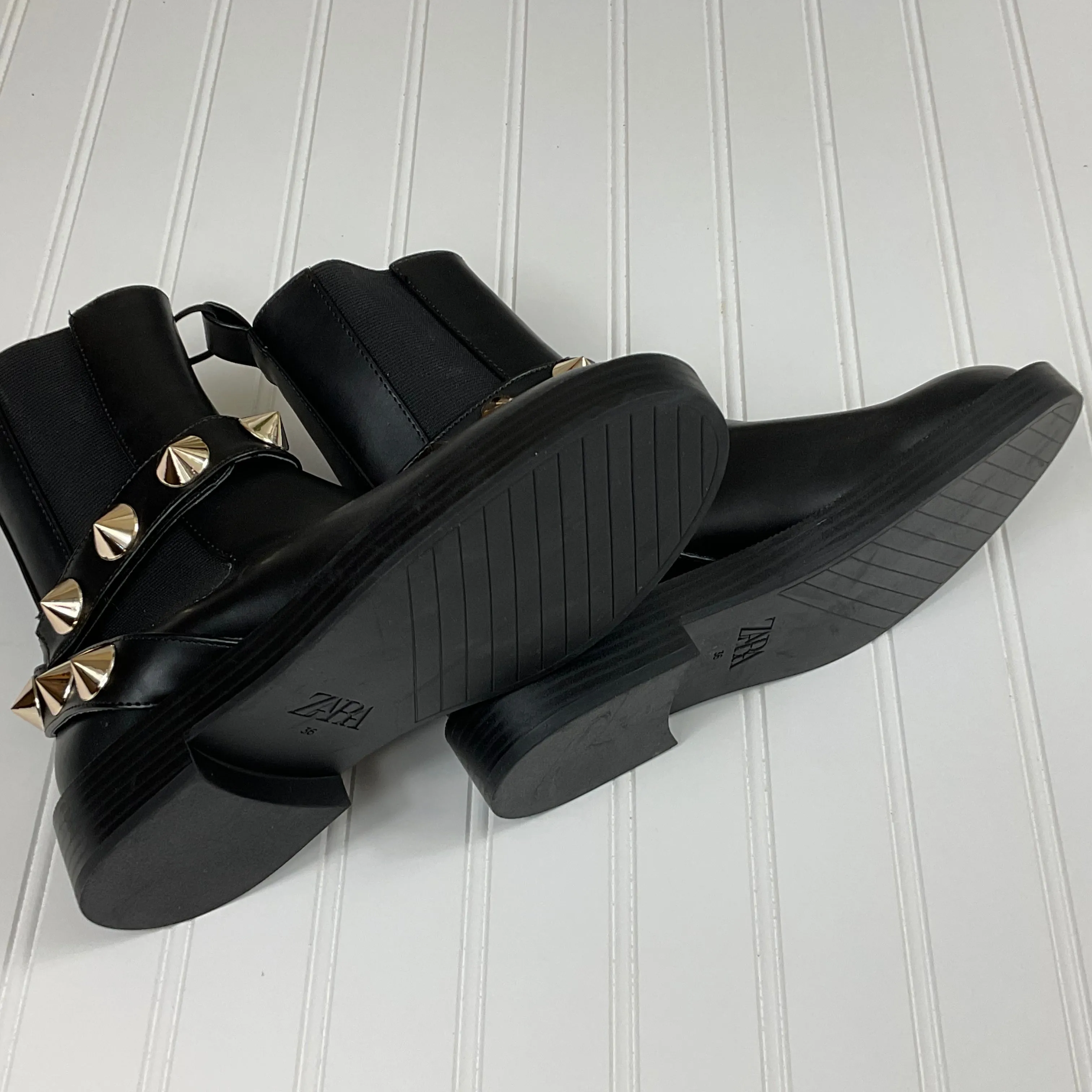 Zara ANKLE BOOTS WITH STUDDED STRAP Size EU 36 NWOT